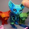 3D Printed Siamese Cat Movable Joint Fidget Toy Stress Relief Decompression Desktop Ornament Kid Figure Toy