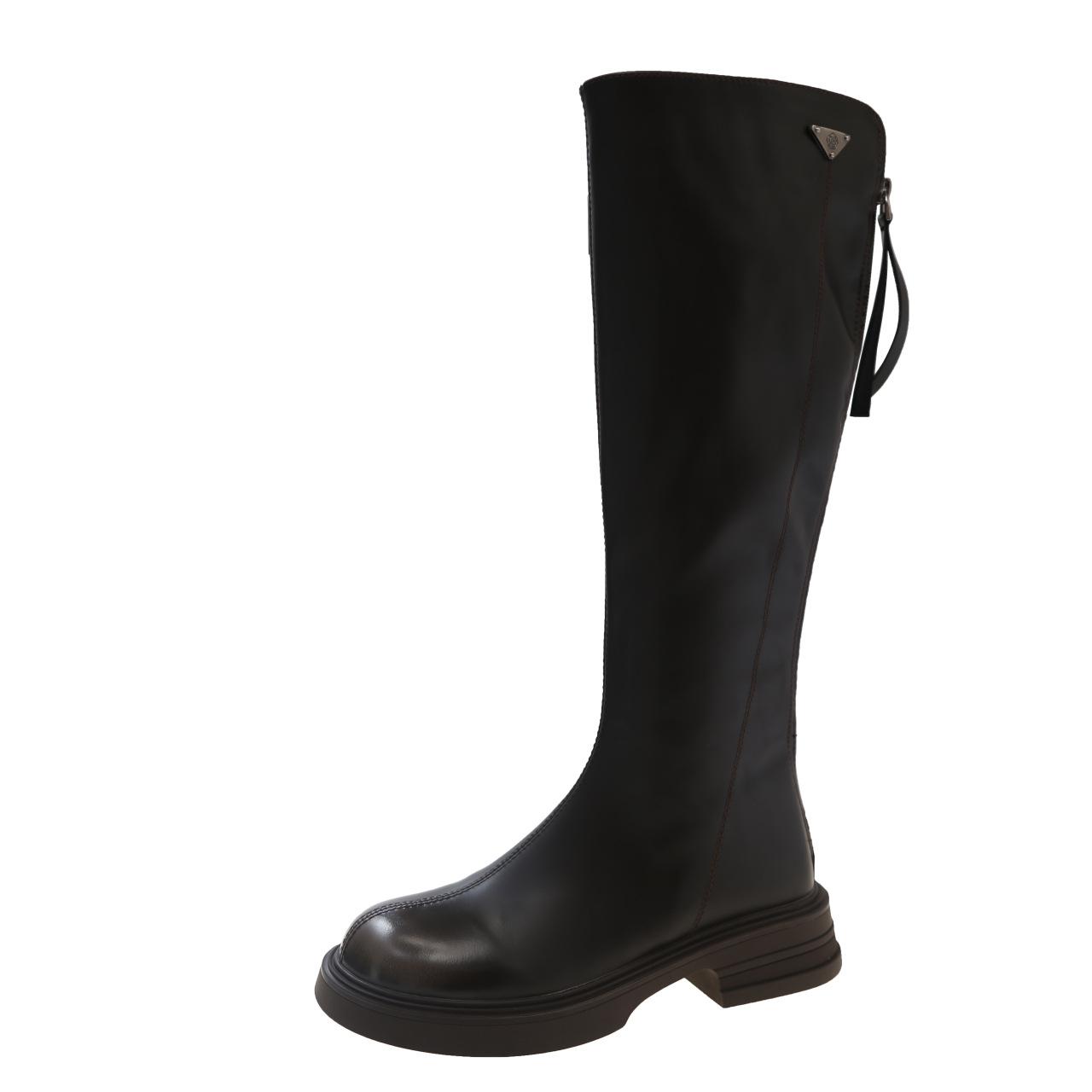 

Чорні ретро черевики Maillard на платформі, але жіночі 2024, нові універсальні лицарські черевики, що збільшують зріст 40 коричневий