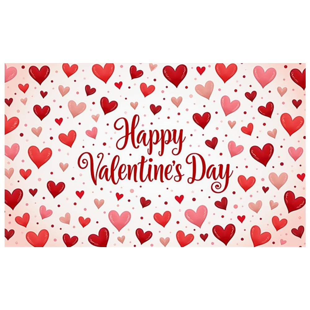 Happy Valentine's Background Valentine's Theme Love Celebration Backdrop Heart Theme Background Heart-shaped Romantic Banner