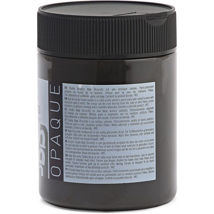 Peinture acrylique - pébéo - 500 ml - couleur noir - mixte - éducatif