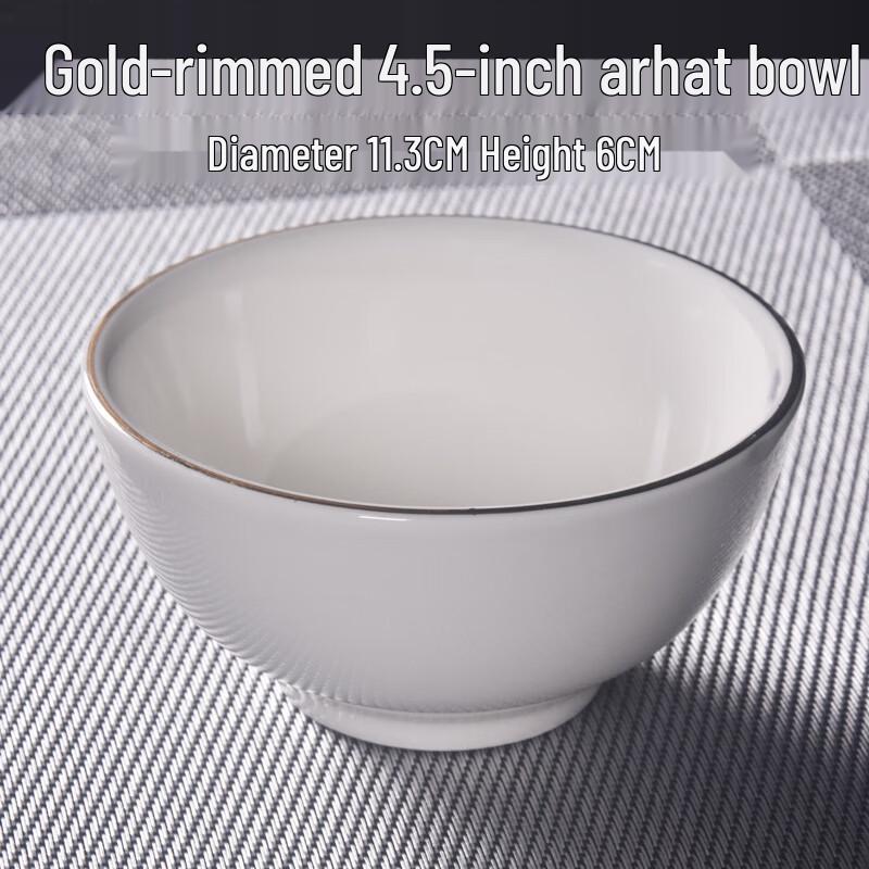 TianyaJing New Chinese Style Gold Rim Ceramic Dinnerware Set