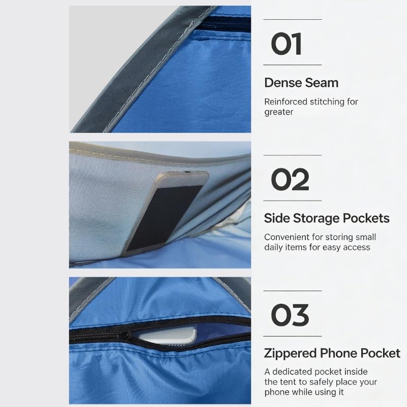 Simple Carry Sun Screen Head Tent Including Storage Bag Works With Pack For Camping Beach Or Room M Size