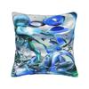 Frutiger Aero Fish Aquarium Retro Digital Square Pillow Cases  Cushion Cover Zippered Decorative Pillowcover for Home 18"x18"