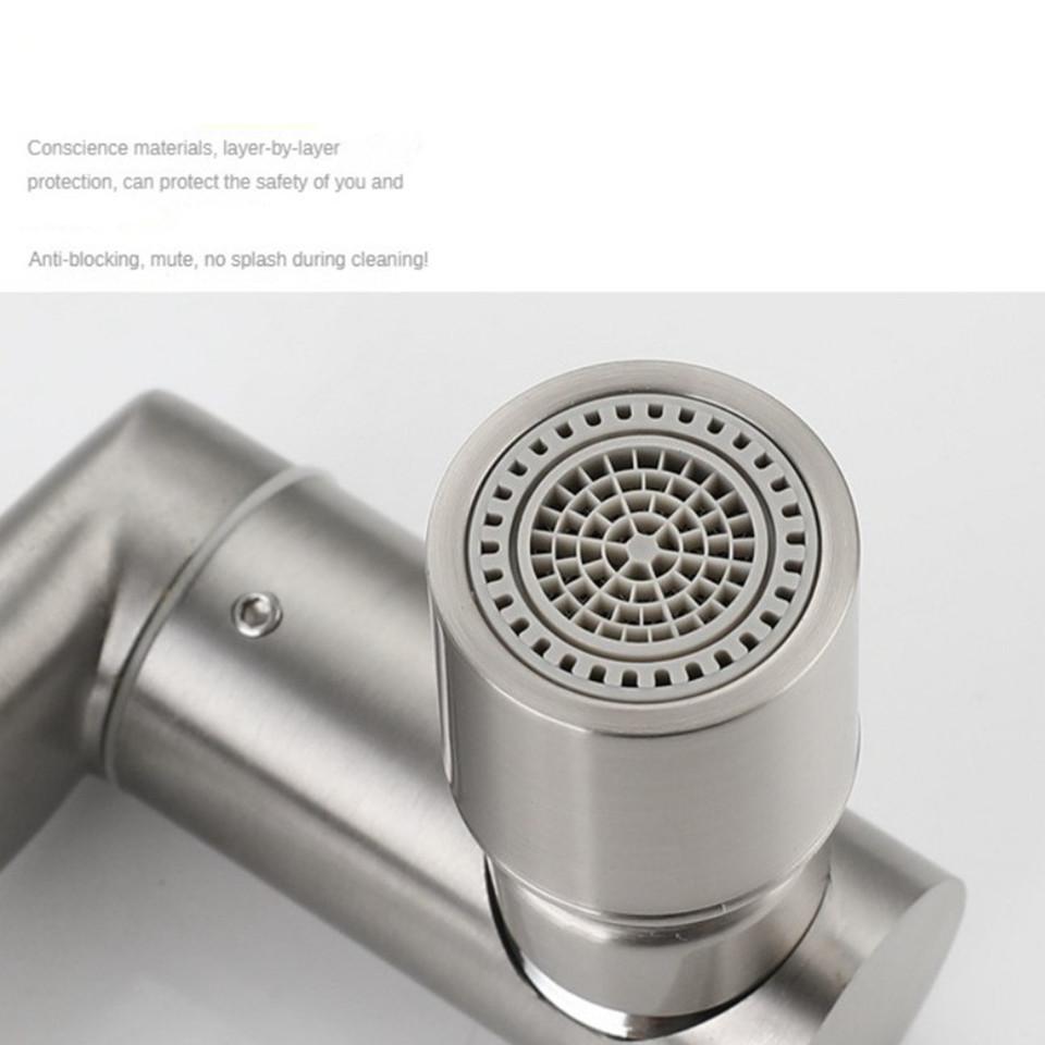 Skládací umyvadlo z nerezové oceli s kohoutkem, nástěnné, do koupelny, kuchyně, směšovací baterie na teplou a studenou vodu, otočné o 360 stupňů