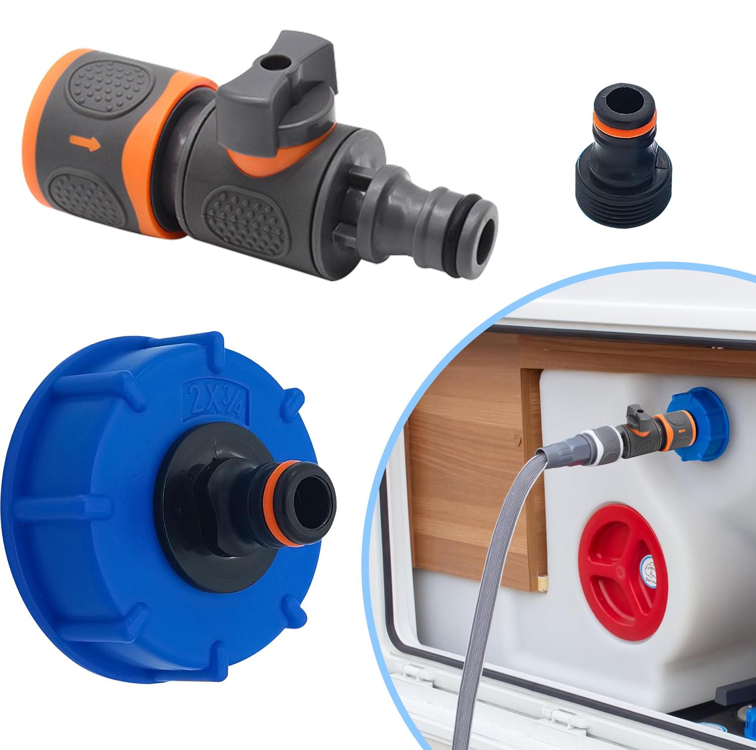 

1 комплект адаптеров для заполнения резервуара для воды в караване с быстроразъемным соединением, набор адаптеров для управления основанием для крышки топливного бака IG60 с крупной резьбой, запчасти для автофургонов