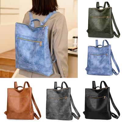 Ladies Fashion PU Anti-Theft Backpack Girls Travel Shoulder Bag