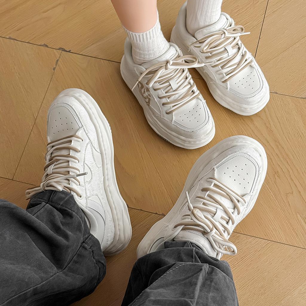 Invisible heightening canvas board shoes niche design thick sole dissolving shoes