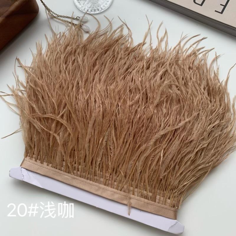 Ostrich Hair Cloth Edge 10-15Cm Clothing Accessories Diy Skirt Decoration Dress Neckline Cuffs Feathers