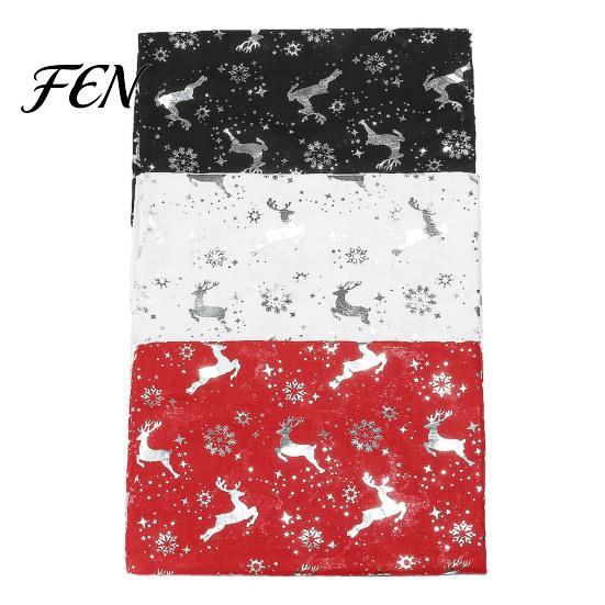 Winter Christmas Scarf Theme for Women, Glitter Sparkly Foil Reindeer Cold Proof Accessory Print Scarves, Lightweight Soft Shawl Wrap Fall Daily