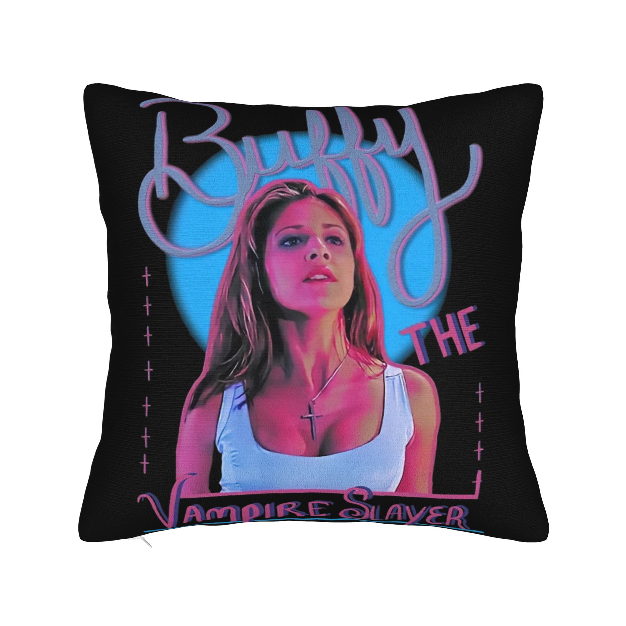 Decorative Pillowcase Buffy the Vampires Slayers Merch Home Horror Movie Pillow Case Cover Zippered Multiple Sizes 12x12Inch