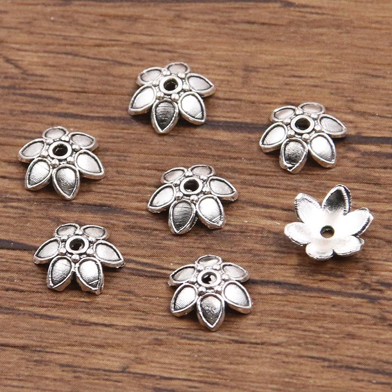 

Античні срібні роздільники-квіти: Багатостильовий, порожнистий дизайн для DIY браслетів та намист