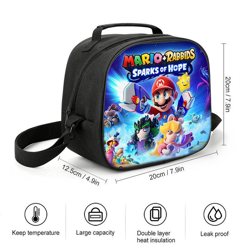 Messi & Ronaldo World Cup Kids' Lunch Bag - Insulated Handheld Picnic Bag for Students