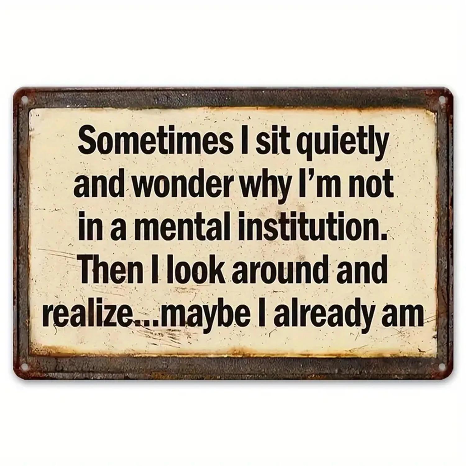

HD Metal Tin Sign Vintage German Funny Quote Wall Decor Retro Humorous Sarcastic Sign for Home Office Bar Man Cave 20x30cm（7.8x11.8inch）