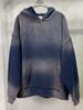 European & American High Street Distressed Fleece-Lined Hoodie for Men