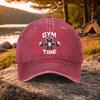 Crunchy Noodle Print Washed Baseball Cap Unisex Duckbill Cap for Golf Casual Outdoor Wear