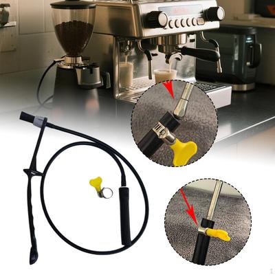 Coffee Machine Steam Cleaning Brush,Cleaning Tool,Detachable Head Replacement with Hose Nylon Brush