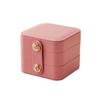 Double Layer Jewelry Packing Bag PU Leather Jewelry Display Box Simple Ring Holder  Outdoors