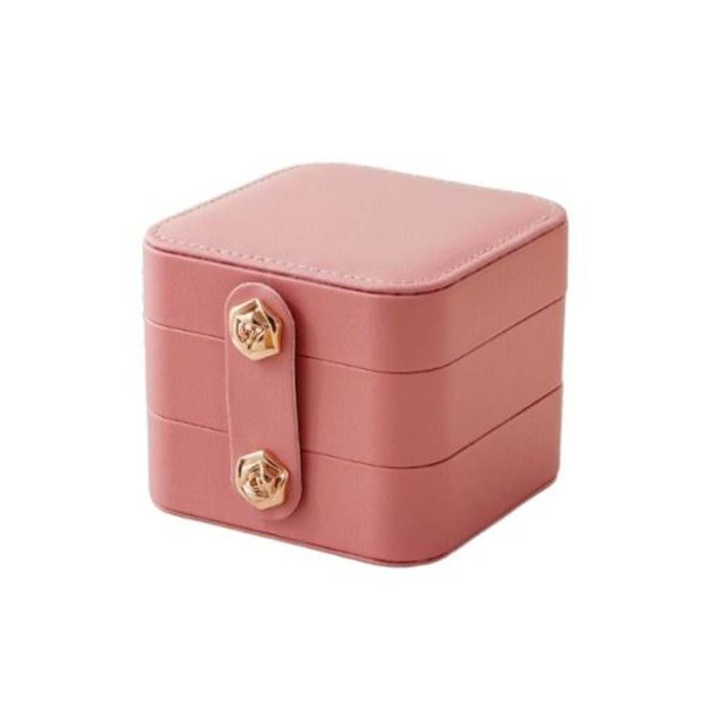 Double Layer Jewelry Packing Bag PU Leather Jewelry Display Box Simple Ring Holder  Outdoors