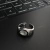 Punk Moonstone Irregular Geometric Statement Ring Unisex Open Adjustable Jewelry Fashion Accessory Trendy Band Party Gift