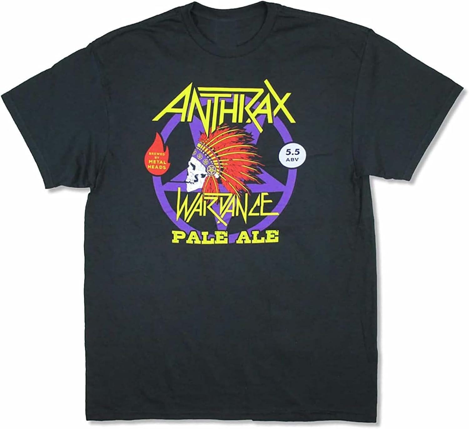 Anthrax War Dance Pale Ale Tour Black T Shirt Merch Pub Crawl Black M