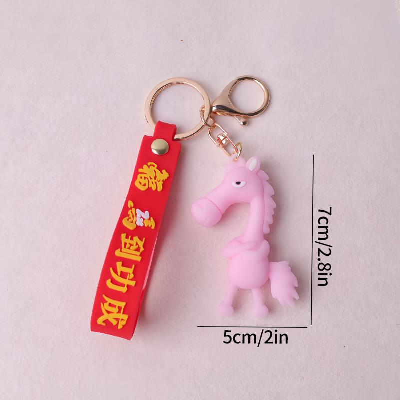 Klíčenky s koňmi 2026 Dárky k čínskému Novému roku Jarní festival Party drobnosti Klíčenky s koňskými maskoty na tašky Novoroční dekorace