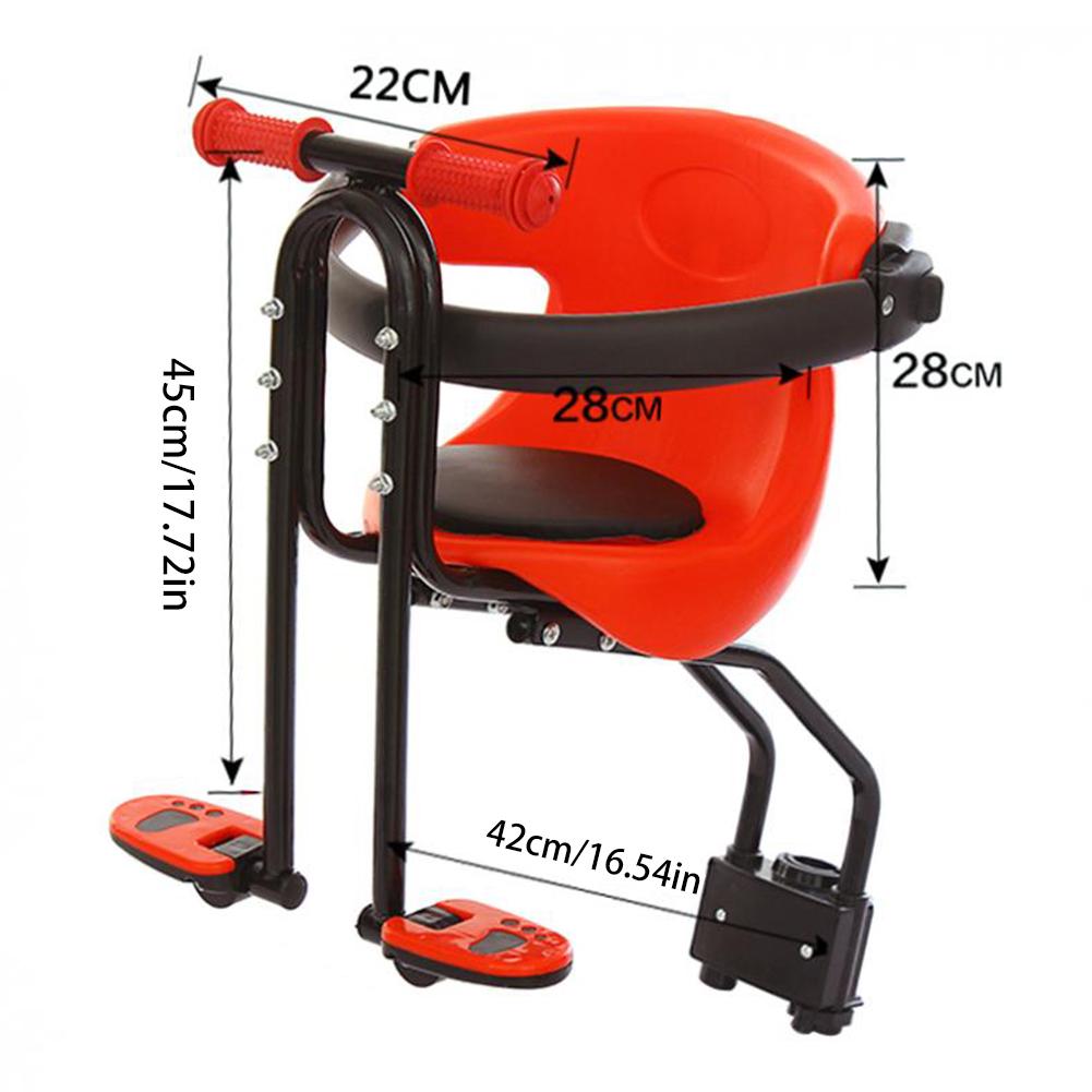 Buy Bicycle Seat Front Mount Baby Carrier Seat with Pedal Cushion Bike