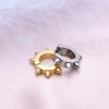Stainless Steel Punk Spike Earrings with Color-Retaining Finish