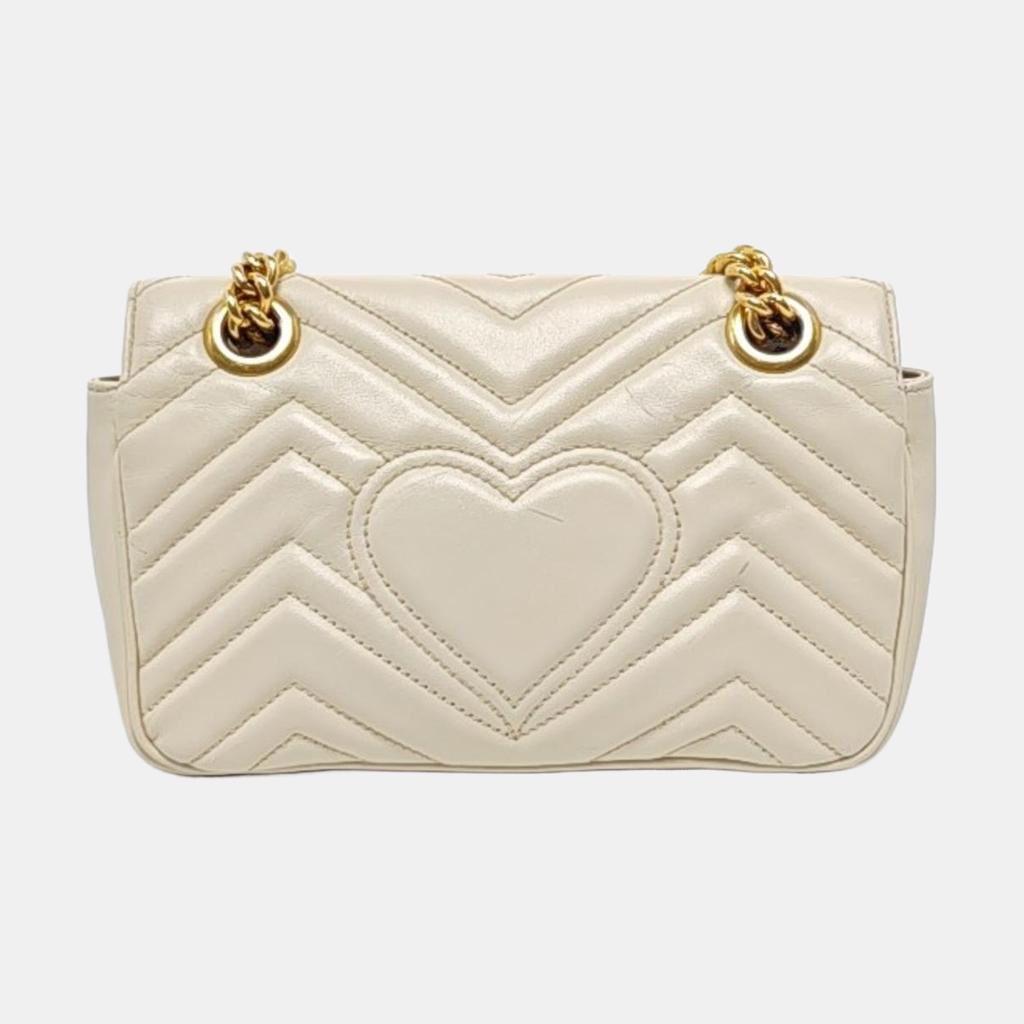[Pre-Owned] Gucci GG Marmont Matelassé Mini Bag 'White' - Good #1IOZCGA