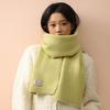 Korean autumn and winter new student solid color knitted scarf women's warm neck protection scarf versatile fashion knitted scarf