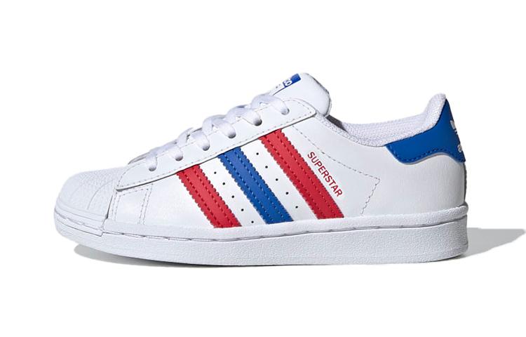

Adidas Originals SUPERSTAR Low top Skateboard Shoes White Blue Red Children Aged 3 7 Years Old FW5850 28