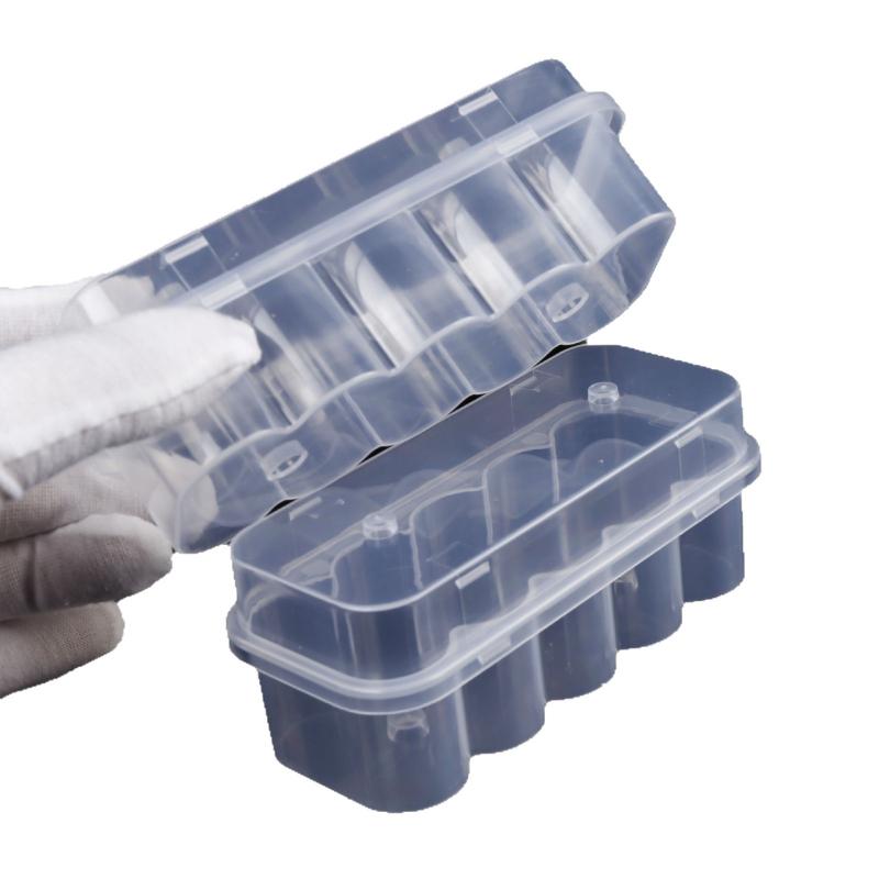 3ML/10mL 10-Slot Vial Storage Case Plastic Stackable Microtube Storage Box Clear Freezer Tube Box Diabetic Supplies