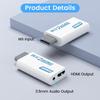 Wii to HDMI Converter Adapter with 1.5M HDMI Cable, 1080P Full HD Compatible, 3.5mm Audio Output ...