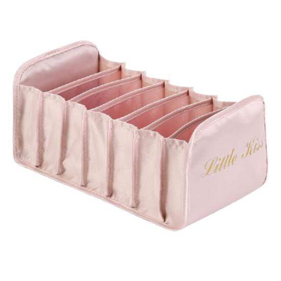 

Органайзер для носков с несколькими отделениями, большая вместительность, тканевый складной разделенный контейнер для одежды, чехол, товары для дома 7 Grid розовый