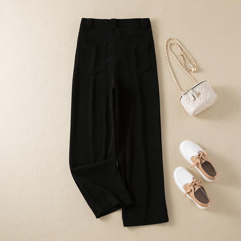 

MOJTA женские весенне-осенние повседневные свободные брюки больших размеров с высокой талией, брюки L чёрный