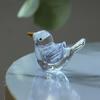 Blown Mini Bird Figurine Handcrafted Glass Tiny Bird Statue Collectible Bird Ornament for Living Room Bedroom Office Desktop Bookshelf Cabinet Decor