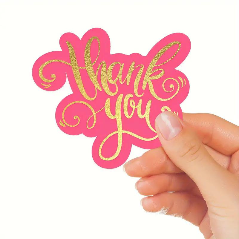 50pcs Thank You Cards For Small Businesses Owners, Pink Mini Business Thank You Cards, for Online Retailers with Insert Notes