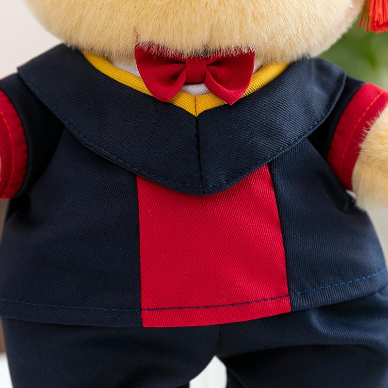 Cute Bachelor Uniform Dr. Bear Plush Doll Jointed Bear Gift Toy Graduation Season Doll Doll Gift