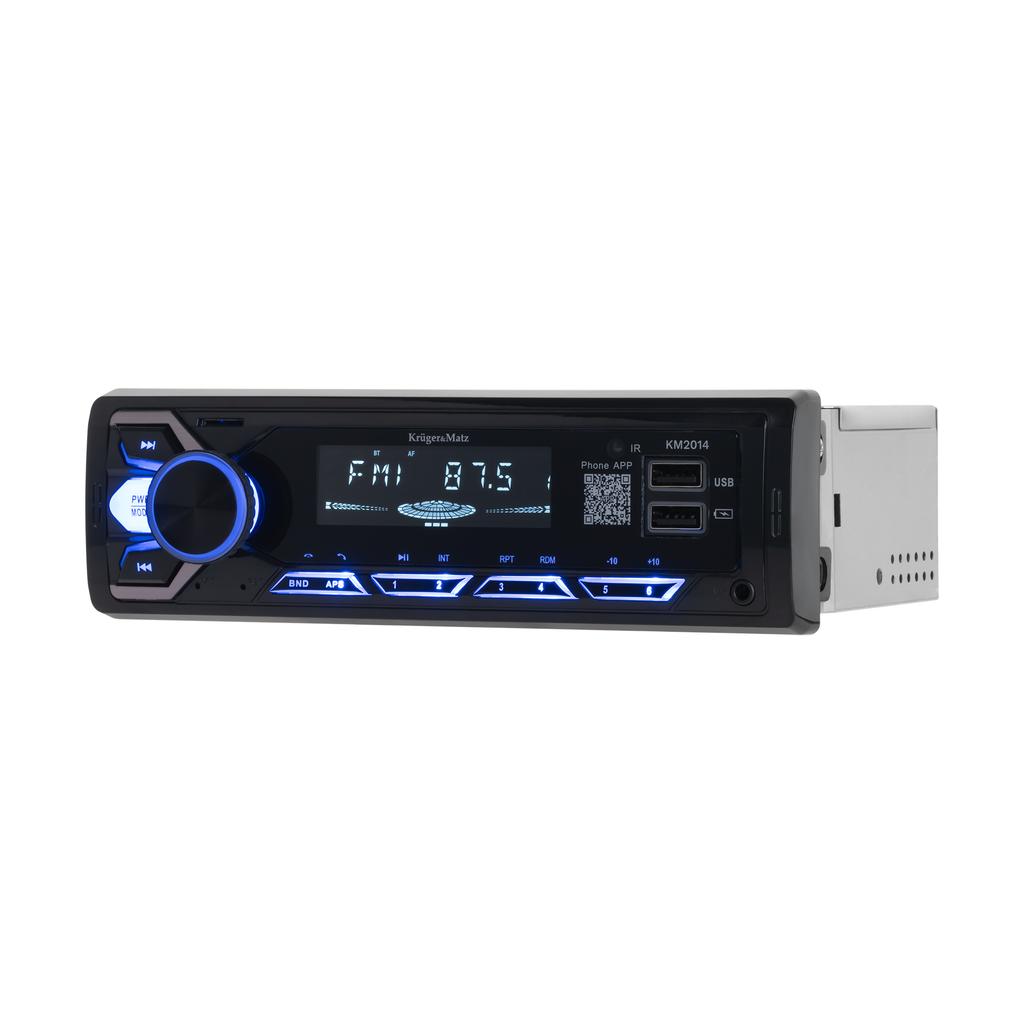 Kruger&Matz 1 DIN Bluetooth Car Radio USB AUX Jack 3.5 mm