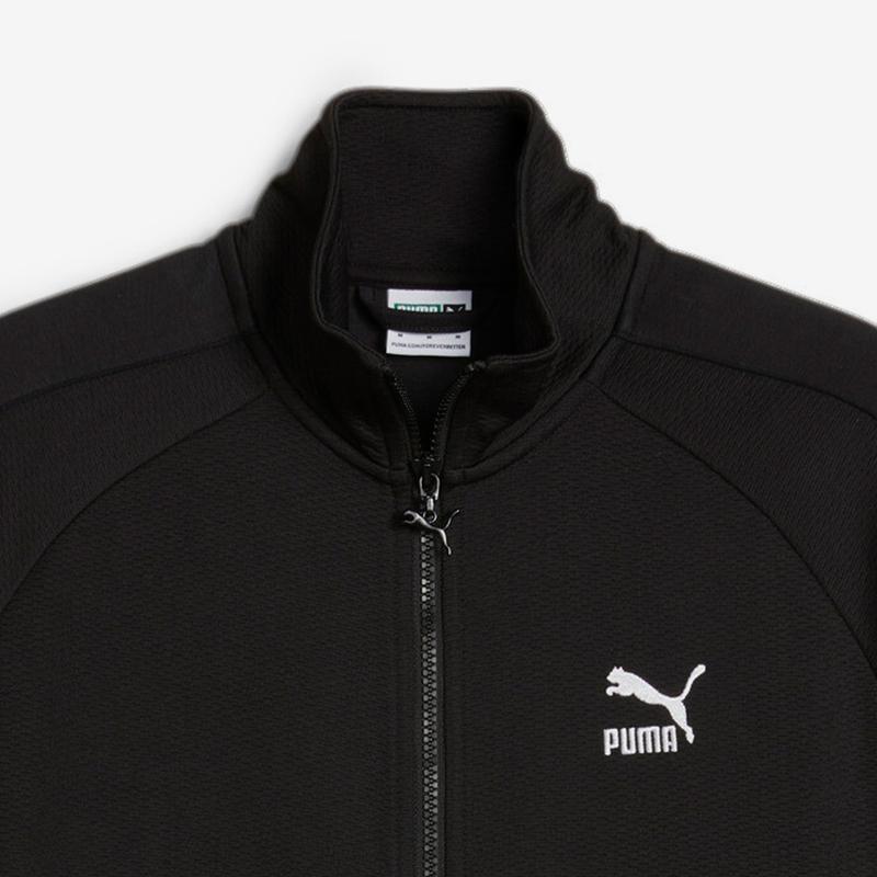 Puma Color Block Striped Stand Collar Zip Jacket Men Jacket Black 626164-01