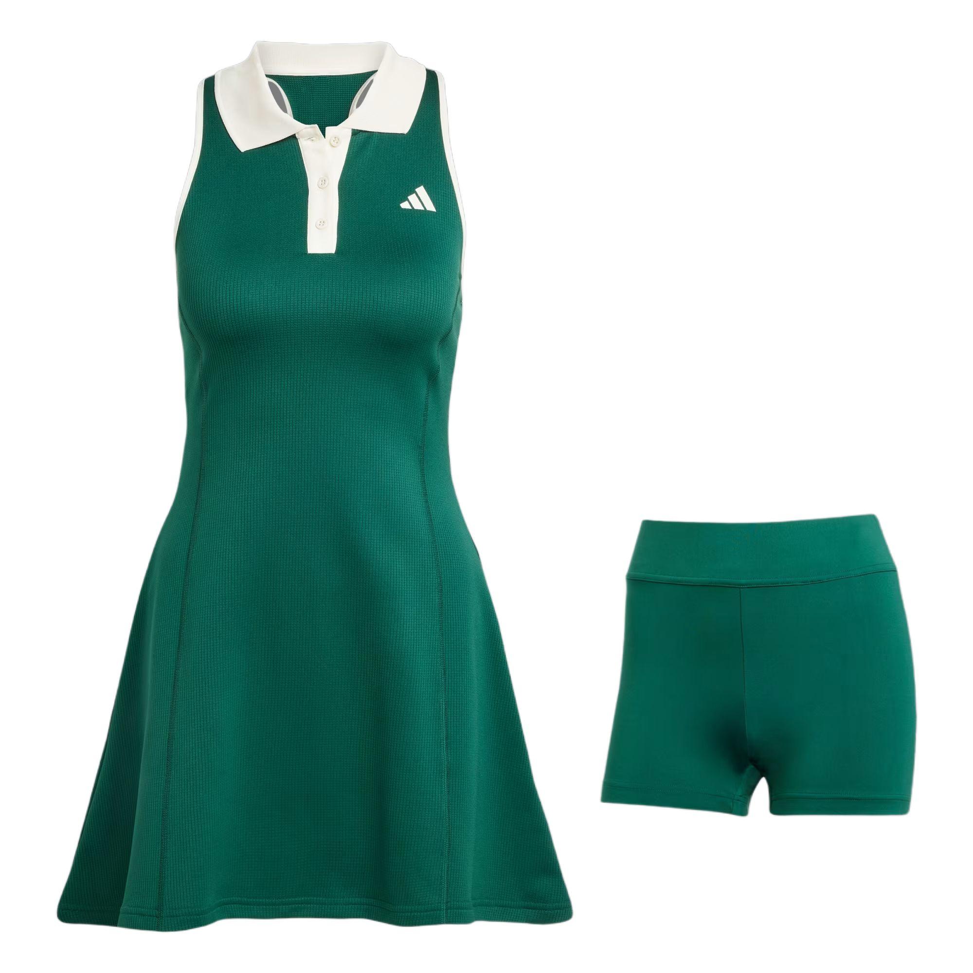 

Adidas Tennis Heritage Fashionable Versatile Slim Fit Sleeveless Dress Set Women Dresses Academy-Green JD6115