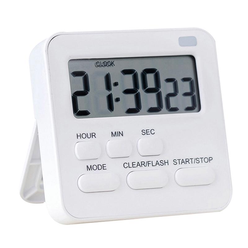 With Flashing Light Timer Cooking Kitchen Sport Study Alarm Clock Big Digits