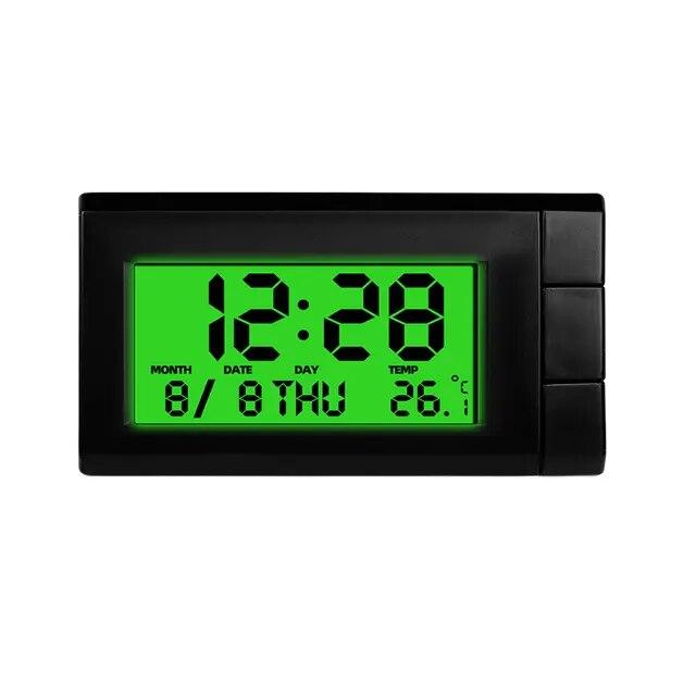 Digitalthermometer LCD-Anzeige Auto Digitalkalender 2-in-1 Elektronisches Temperaturmessgerät für Autozubehör für Fahrzeugteile