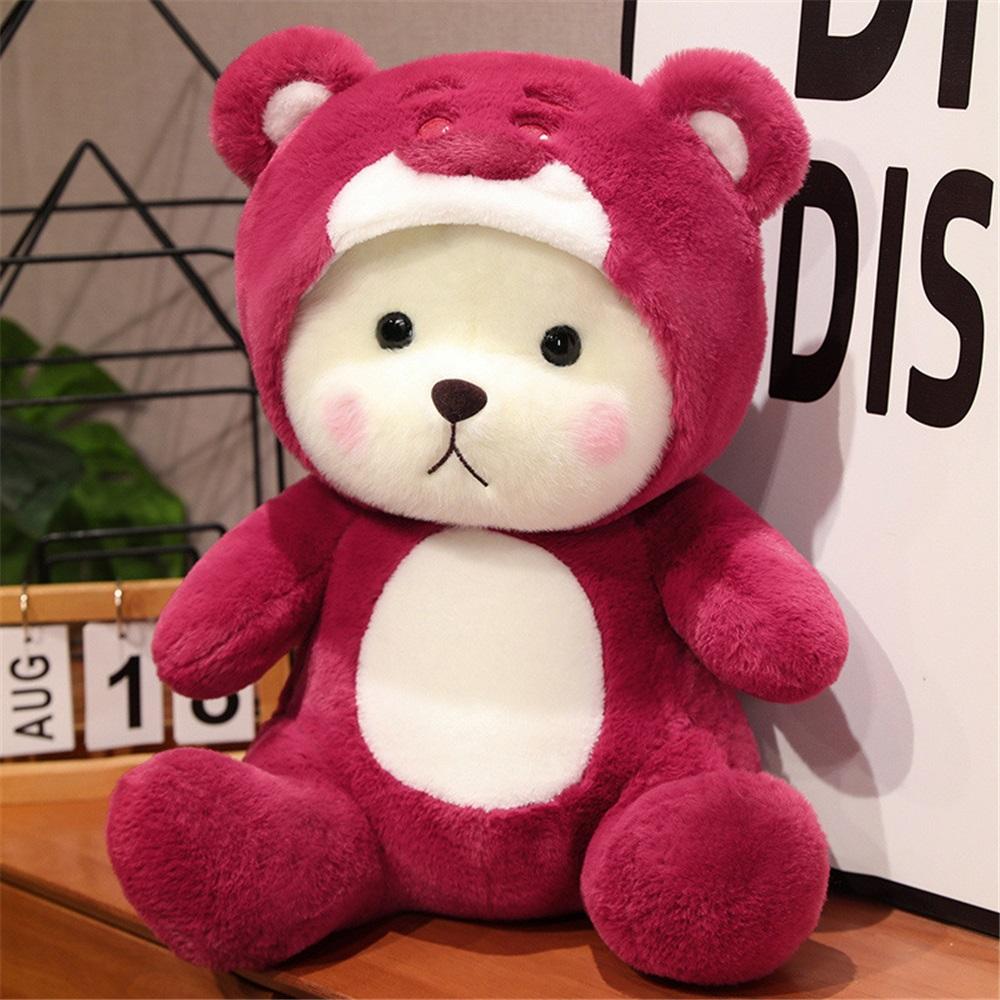Transform Into Teddy Bear Doll Plush Toy Cute Little Bear Doll Gift