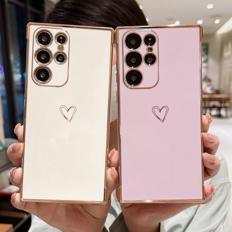 

Мягкий силиконовый чехол для телефона Love Heart для Samsung S23 Ultra S23 S22 A54 5G A14 A53 A13 для iPhone 14 Pro Max 14 Pro 14 13 Pro 13 Обложка