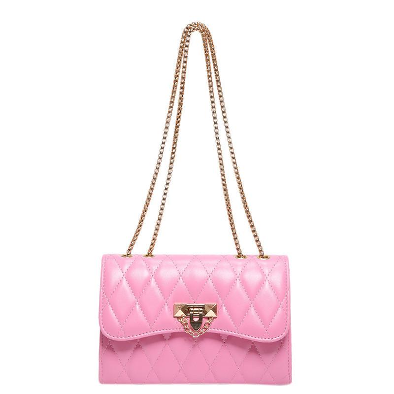 Schicke Vintage-Kette Kleine quadratische Tasche Trendig Sommer 2024 Schulter Crossbody