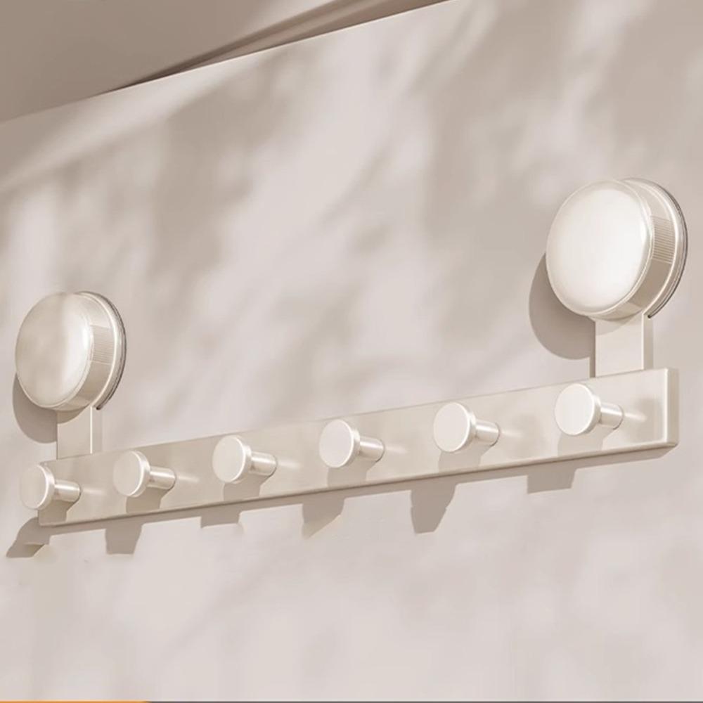 4/5/6 Hooks Suction Cup Door Hook Rust-proof Robe Hook Movable Clothes Hangers  Bedroom