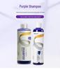Purple Shampoo for Ash-Blonde Hair Care After Bleaching to White Gold