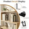 6Pcs Metal Bookends L-Shaped Thickened Book Ends Stoppers Supports Non-slip Desk Bookshelf Desktop Decor Shelves Office Storage