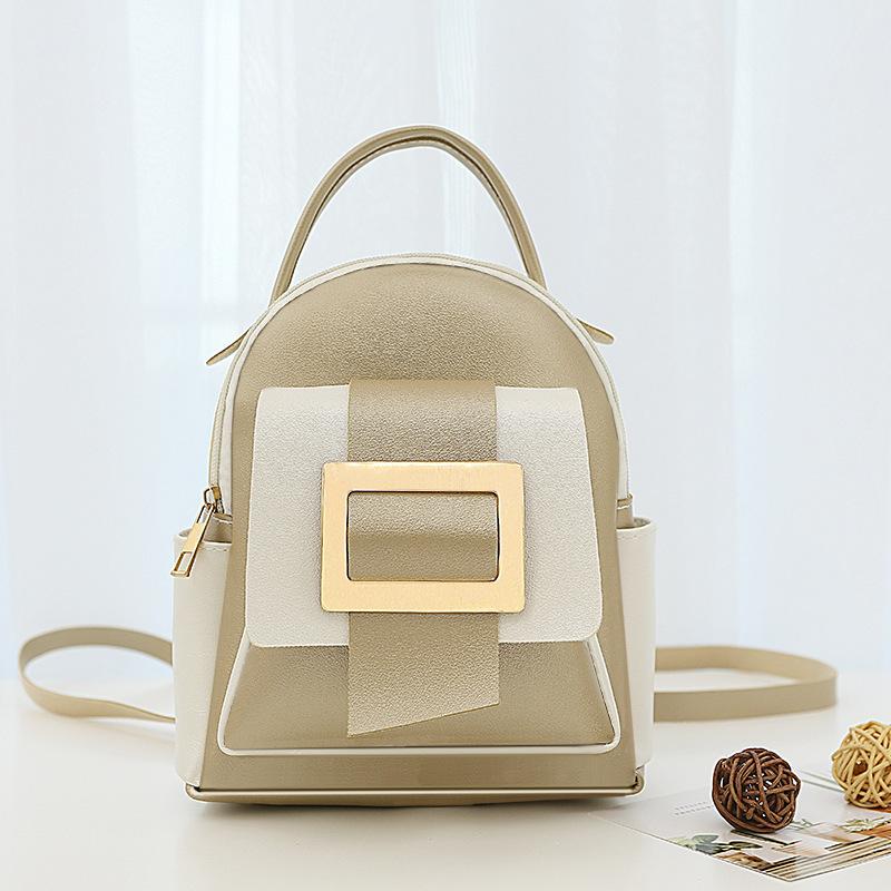 Bag Women's Summer and Autumn New Women's Backpack Fashion Color Matching Small Fresh Backpack Mobile Phone Change Bag