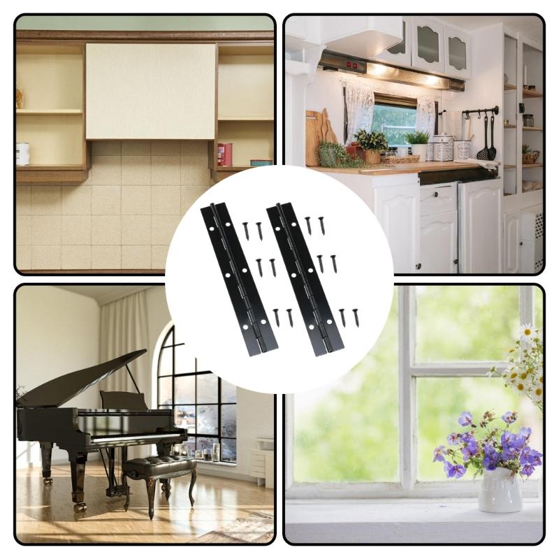 Smooth Operating Piano Hinge Suitable for Bifold Door Applications Including Mounting Screws for Noise Reduction Safe